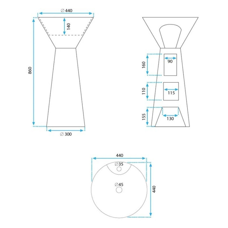 Elegancka Umywalka Wolnostojąca RIVER - Idealna do Twojej Łazienki