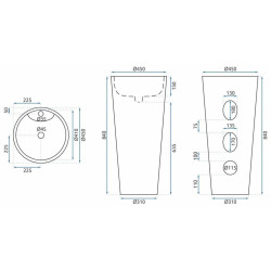 Elegancka Umywalka Wolnostojąca Anya Lava Mat - Nowoczesny Design!