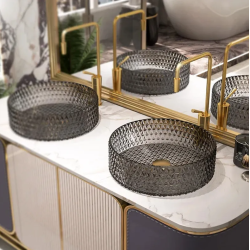 Wyjątkowa Umywalka CRISTAL 39 GREY NABLATOWA - Elegancja i Styl Twojej Łazienki!