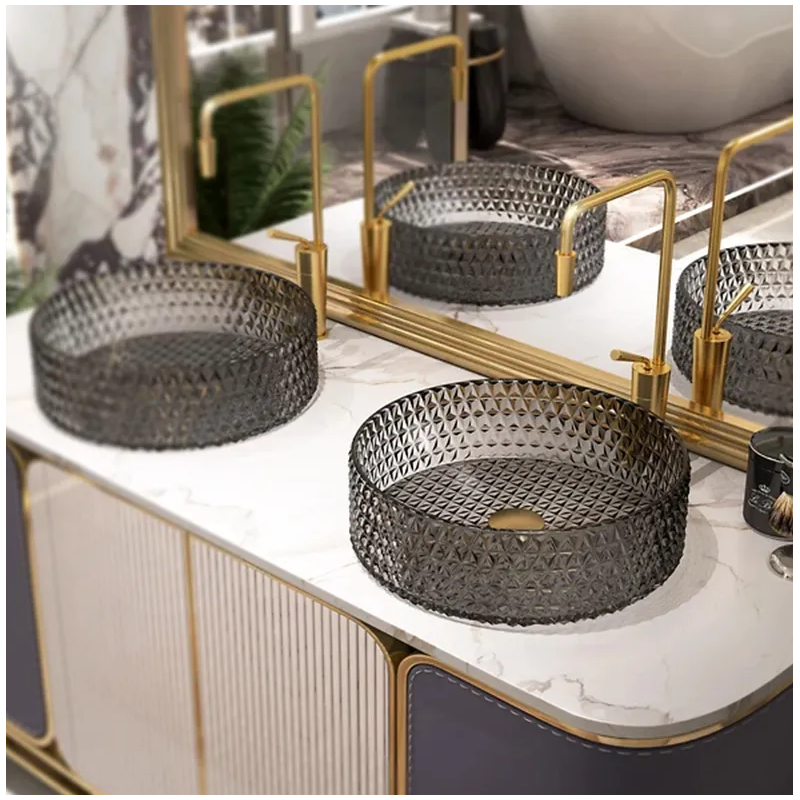 Wyjątkowa Umywalka CRISTAL 39 GREY NABLATOWA - Elegancja i Styl Twojej Łazienki!