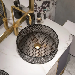 Wyjątkowa Umywalka CRISTAL 39 GREY NABLATOWA - Elegancja i Styl Twojej Łazienki!