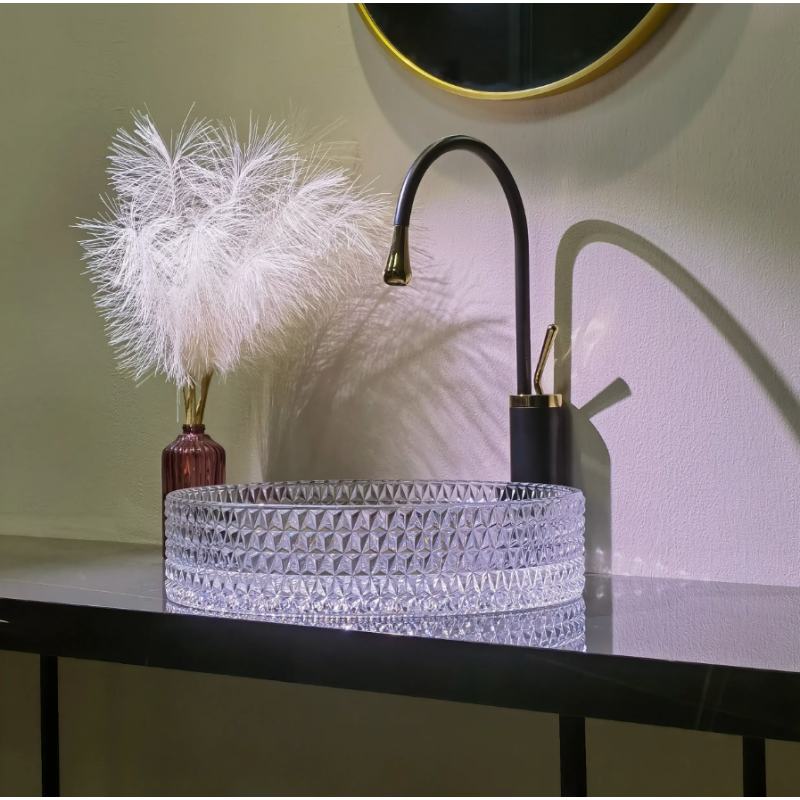 PRZEZROCZYSTA UMYWALKA CRISTAL 39 - STYL & ELEGANCJA NA TWOJEJ ŁAZIENCE