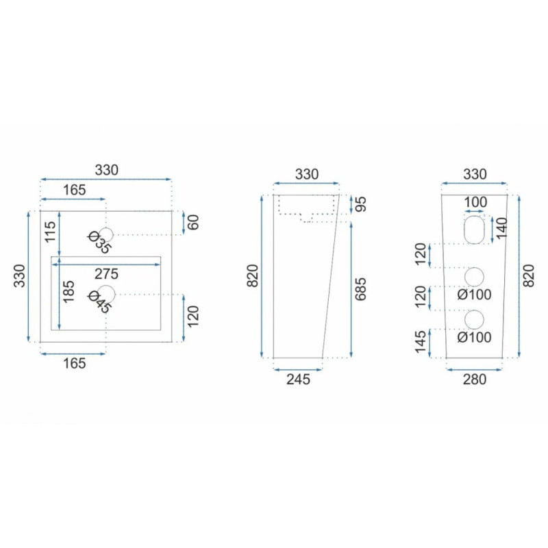 Elegancka Umywalka Kamila Black - Wyjątkowy Styl i Wygoda w Twojej Łazience
