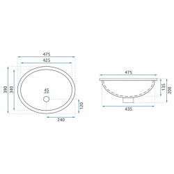 Elegancka Umywalka Podblatowa NEL - Idealna do Twojej Łazienki!