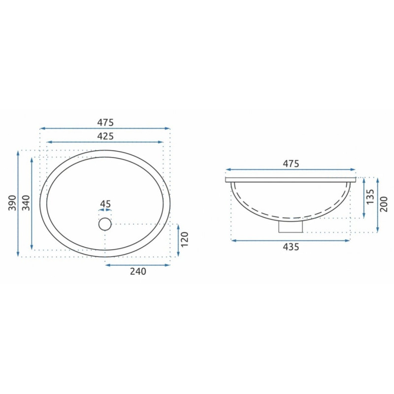 Elegancka Umywalka Podblatowa NEL - Idealna do Twojej Łazienki!