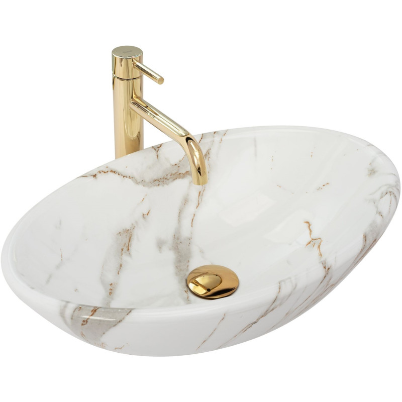 Lśniąca Umywalka Nablatowa Pamela AIAX - Elegancja Każdej Łazienki