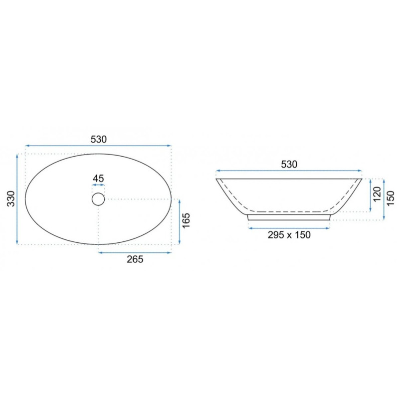 Lśniąca Umywalka Nablatowa Pamela AIAX - Elegancja Każdej Łazienki