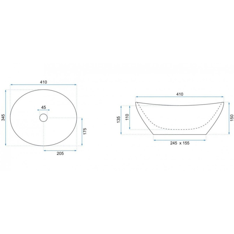 Luksusowa Umywalka Sofia Nablatowa Złoty Dotyk/ Biel - Elegancja i Styl