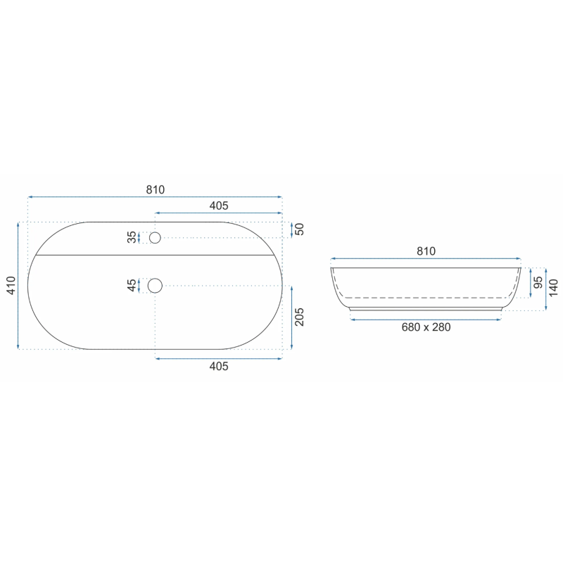 Zachwycająca Umywalka Nablatowa AURA 81 - Nowoczesny Design dla Twojej Łazienki