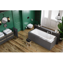 Aurum Slim wanna prostokątna 150x70 cm biały połysk