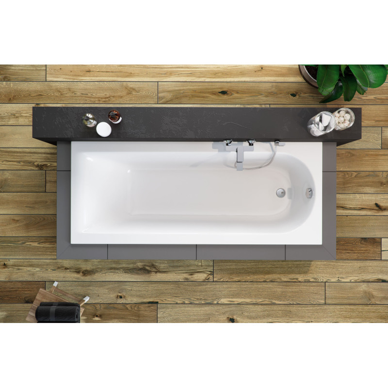 Aurum Slim wanna prostokątna 150x70 cm biały połysk