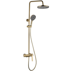 Ekskluzywny Zestaw Prysznicowy Rebel w Złocie Szczotkowanym - Luksus i Styl łazienki!