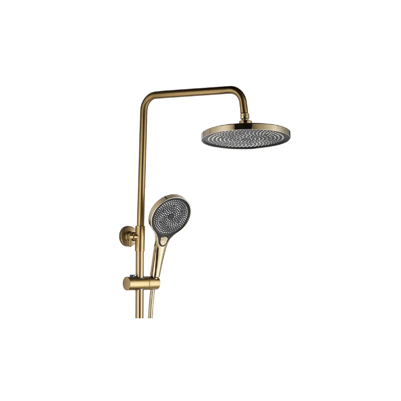 Ekskluzywny Zestaw Prysznicowy Rebel w Złocie Szczotkowanym - Luksus i Styl łazienki!