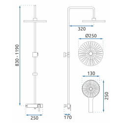 Nowoczesny Serwis Natryskowy REBEL Czarny – Styl i Komfort w Twojej Łazience