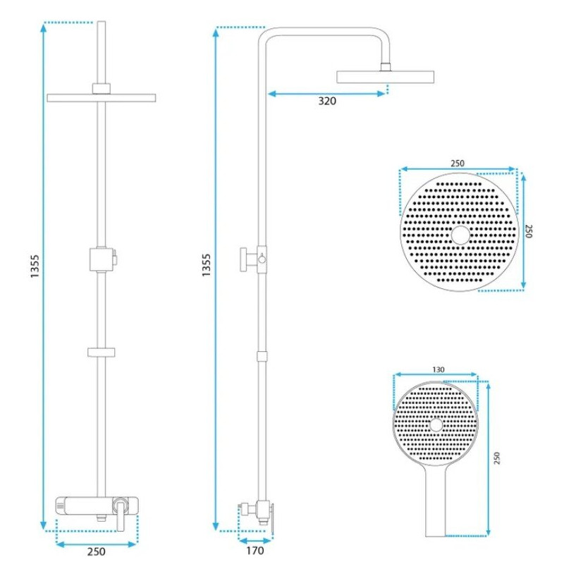 Nowoczesny Serwis Natryskowy REBEL Czarny – Styl i Komfort w Twojej Łazience
