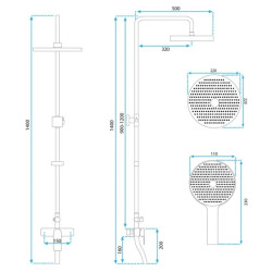 Elegancki Zestaw Prysznicowy Salton - Nowoczesny Styl w Czerni