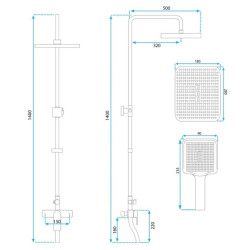 Elegancki Zestaw Prysznicowy Maximus w Kolorze Czarnym - Nowoczesny Design