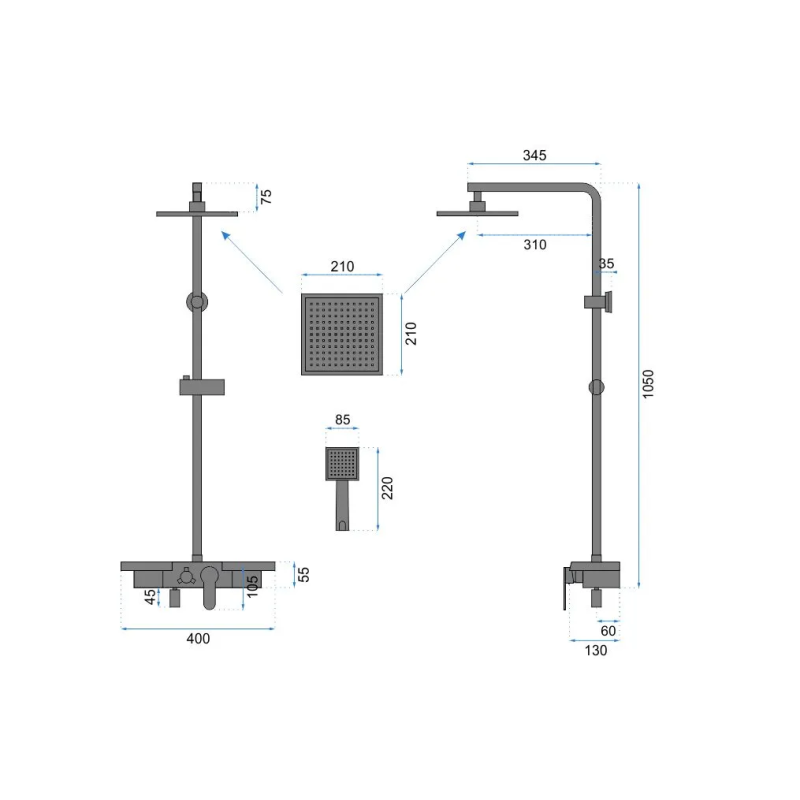 Złoty Zestaw Natryskowy Bravo – Luksusowy Prysznic dla Wymagających