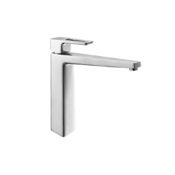 Stylowa bateria umywalkowa SQUARE wysoka z wygodnym korkiem clik-clak