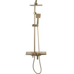 Elegancja i Styl: Złoty Zestaw Prysznicowy BRAVO Szczotkowany