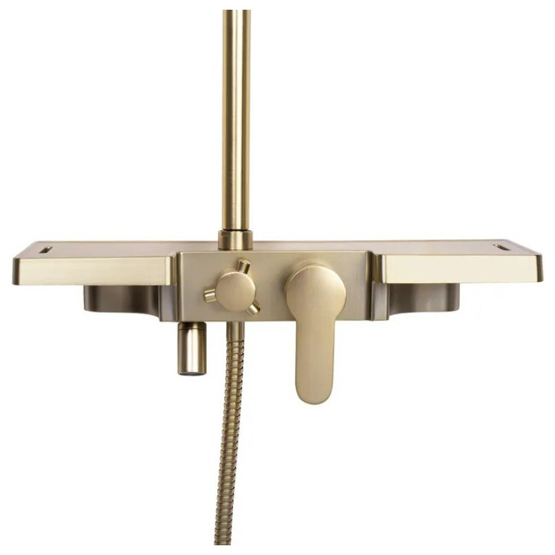 Elegancja i Styl: Złoty Zestaw Prysznicowy BRAVO Szczotkowany