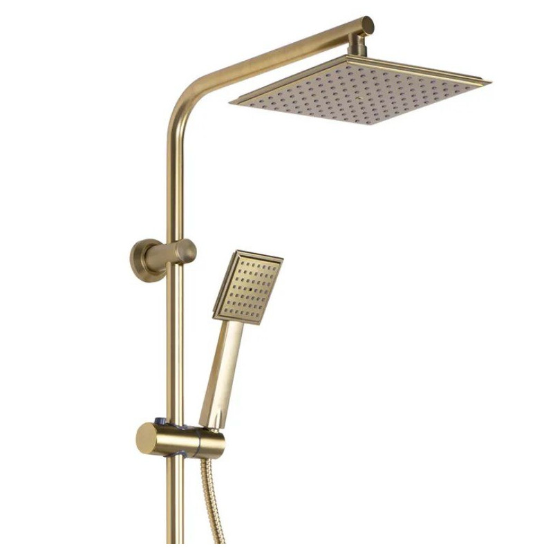 Elegancja i Styl: Złoty Zestaw Prysznicowy BRAVO Szczotkowany