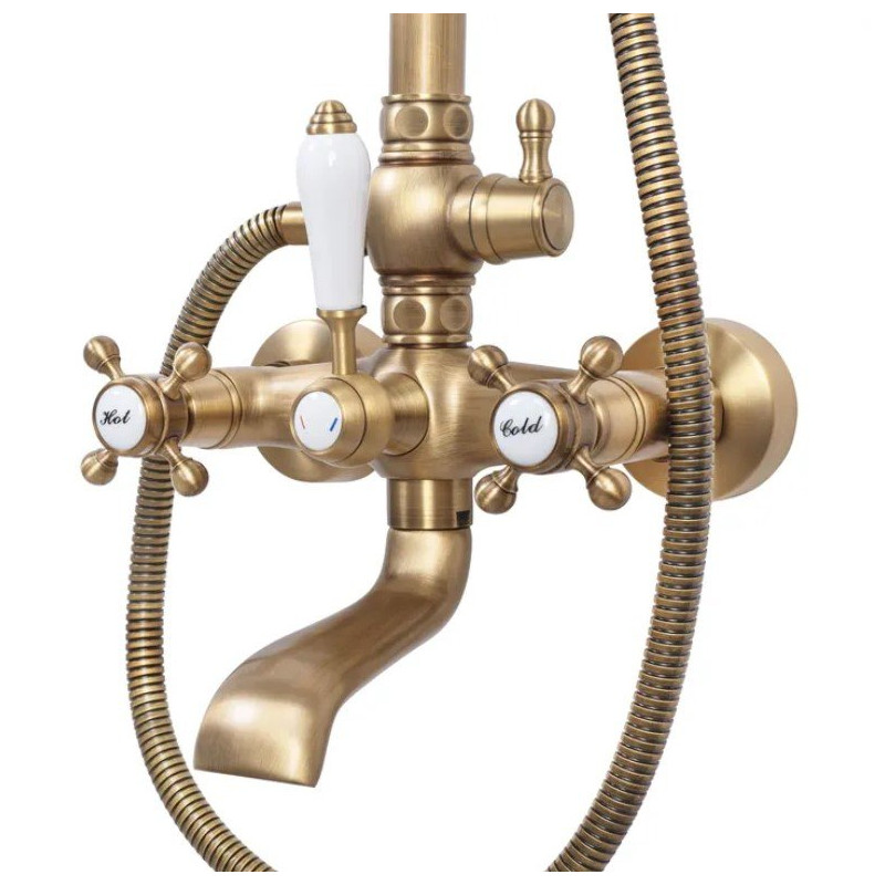 Antyczny Zestaw Prysznicowy Bergamo - Elegancja i Styl w Każdej Łazience