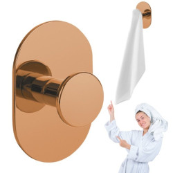 Złoty Blask - Elegancki Uchwyt Ręcznikowy z Stali w Różowym Złocie dla Twojej Łazienki