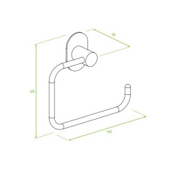 Elegancki uchwyt ścienny na papier toaletowy Różowe Złoto, montaż przykręcany lub bezinwazyjny