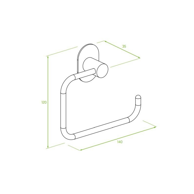 Laveo Miri uchwyt na papier toaletowy różowe złoto