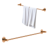 Elegancki Wieszak na Ręcznik Miri - Różowe Złoto, Montaż Ścienny, 610 mm