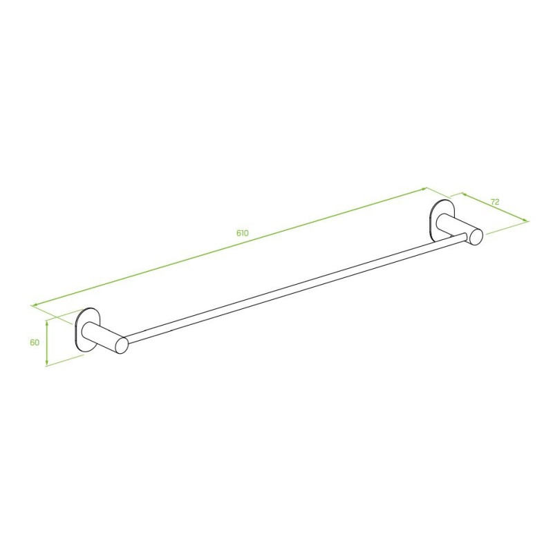 Laveo Miri wieszak na ręcznik różowe złoto