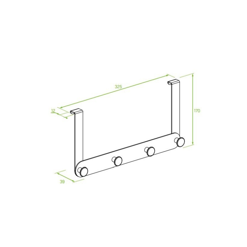 Czworokątny Wieszak Bezinwazyjny na Kabinę Prysznicową - Różowe Złoto, Seria Miri