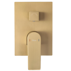 Luksusowy Zestaw Prysznicowy Moby w Złotym Szczotkowanym Wykończeniu + BOX