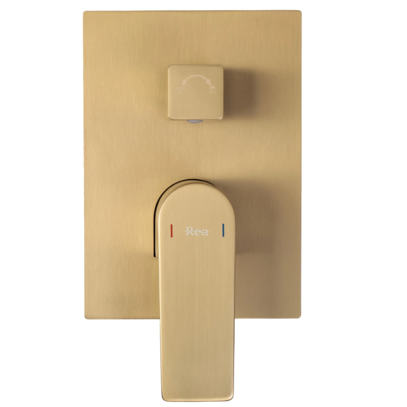 Luksusowy Zestaw Prysznicowy Moby w Złotym Szczotkowanym Wykończeniu + BOX