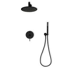 Elegancki Zestaw Prysznicowy LUNGO Czarny Metalik - Nowoczesny Design dla Twojej Łazienki