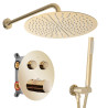 Luksusowy Zestaw Natryskowy LUNGO Złoty z Termostatem – Komfort i Styl w Twojej Łazience