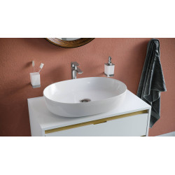 Excellent Jima umywalka nablatowa 61x41 cm owalna  biały połysk