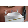 Jima umywalka nablatowa 61x41 cm owalna, biały połysk