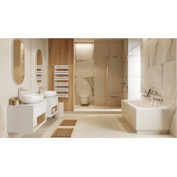 Filina 2.0 umywalka nablatowa 63x42 cm owalna, biały połysk