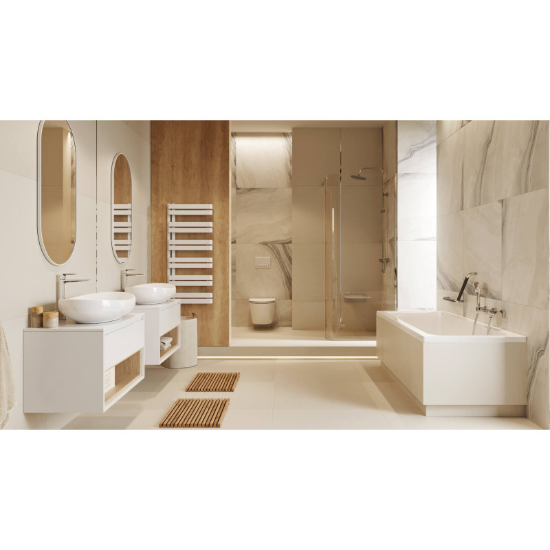 Filina 2.0 umywalka nablatowa 63x42 cm owalna, biały połysk