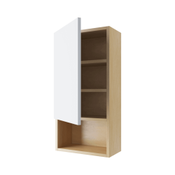 Tuto szafka wisząca wnękowa z frontem lewa 40x80 cm, dąb/biały połysk