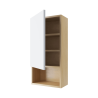 Tuto szafka wisząca wnękowa z frontem lewa 40x80 cm, dąb/biały połysk