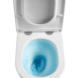 Stylowa Podwieszana Miska WC INVENA GLAMOUR z Wolnoopadającą Deską, Biała, Bezrantowa