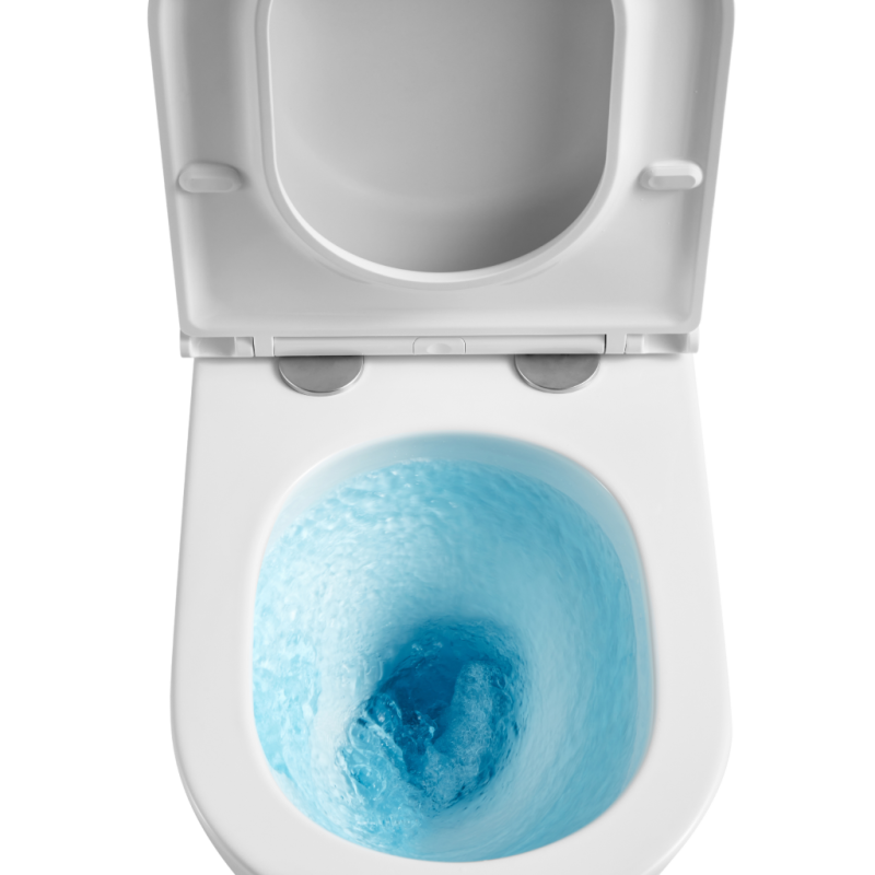 Stylowa Podwieszana Miska WC INVENA GLAMOUR z Wolnoopadającą Deską, Biała, Bezrantowa