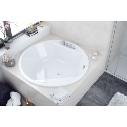 Excellent Great Arc wanna okrągła 160 cm  biały połysk