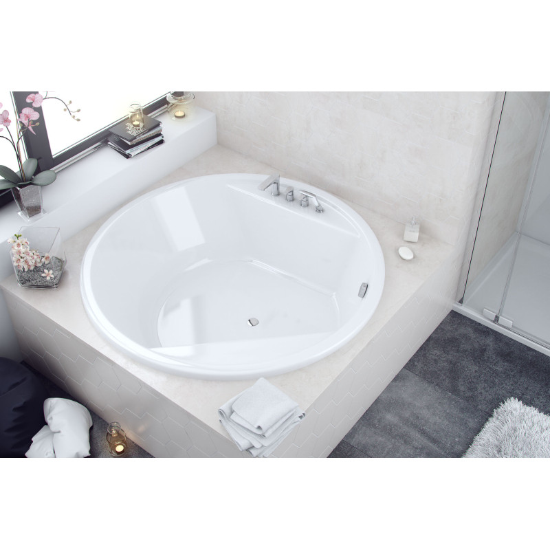 Excellent Great Arc wanna okrągła 160 cm  biały połysk