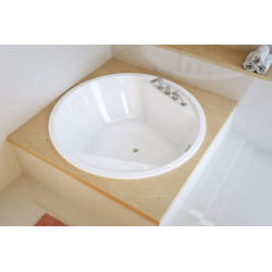 Great Arc wanna okrągła 160 cm, biały połysk