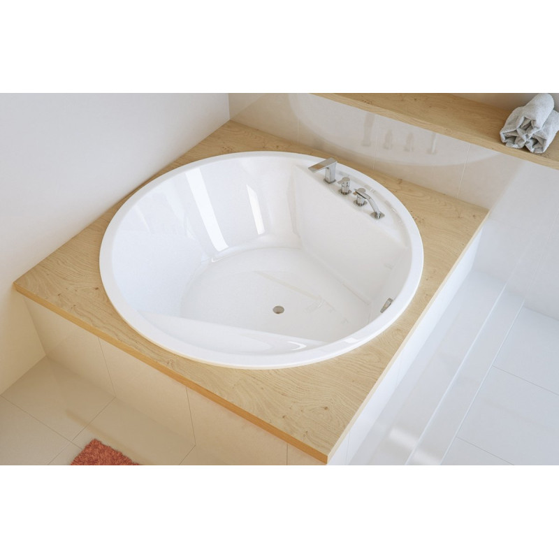 Great Arc wanna okrągła 160 cm, biały połysk