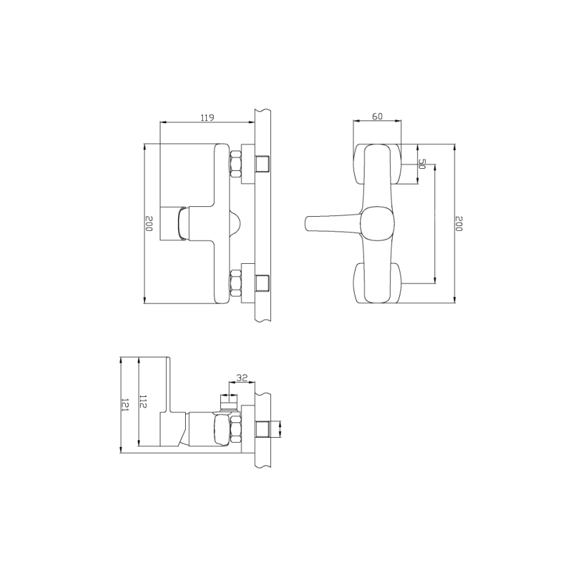 Zestaw Prysznicowy INVENA GLAMOUR Miedziany - Luksusowa Bateria Naścienna